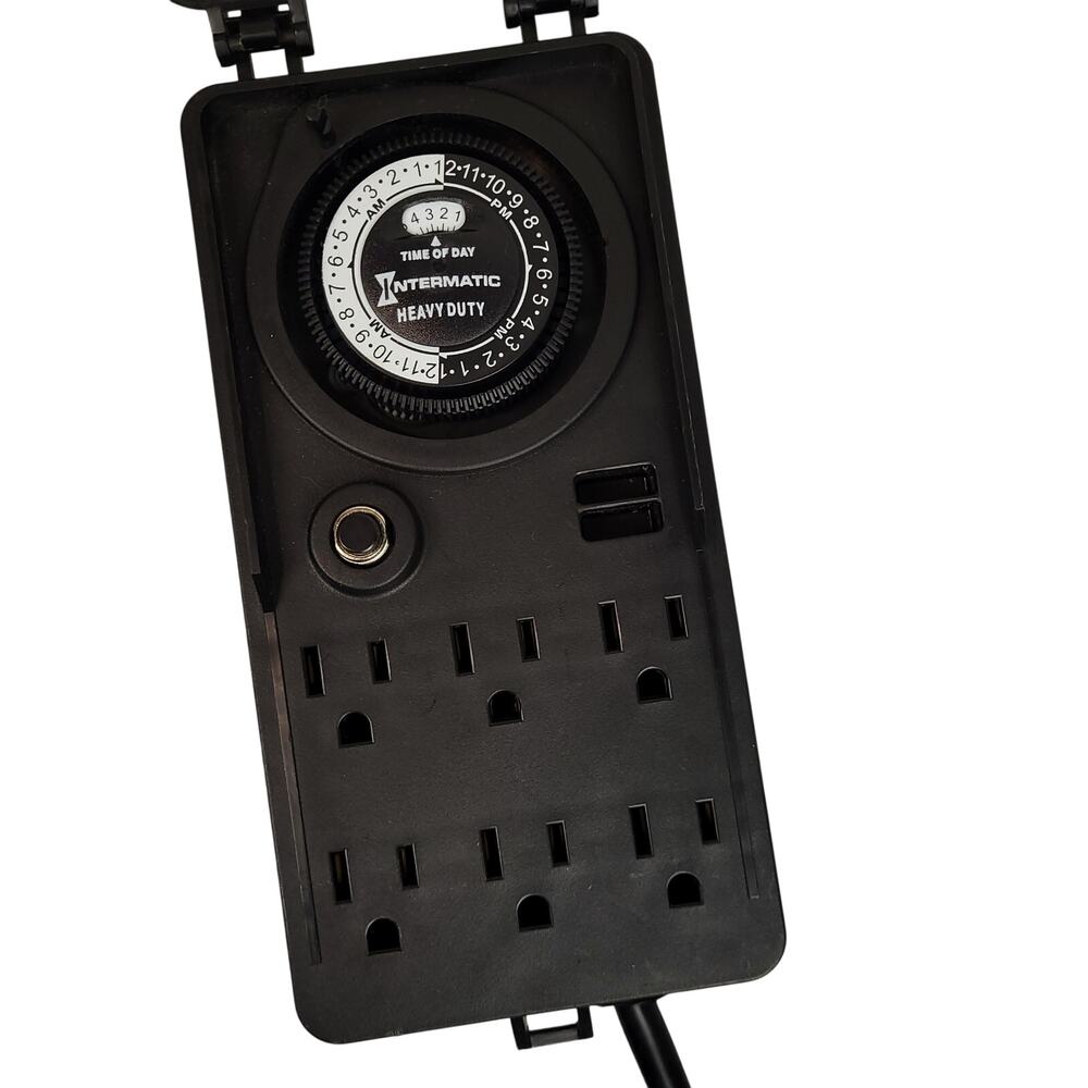 Intermatic HB1116R Heavy Duty Outdoor Timer 6 Outlet 24Hr Weatherproof Garden